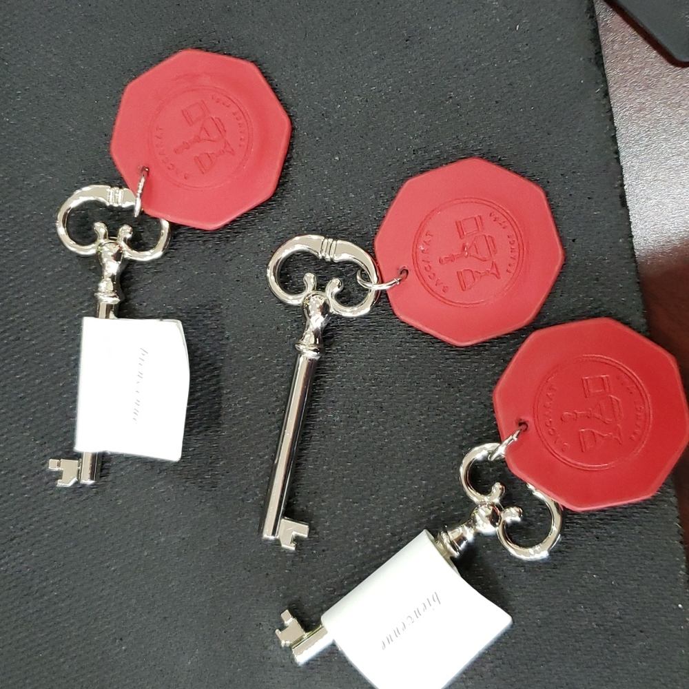 Set of 3 BACCARAT silver old style keys